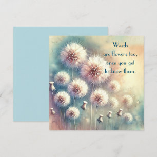 Dandelion Blowball & Zitat Dankeskarte