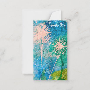 Dandelion Blume Aquarellkunst Mitteilungskarte