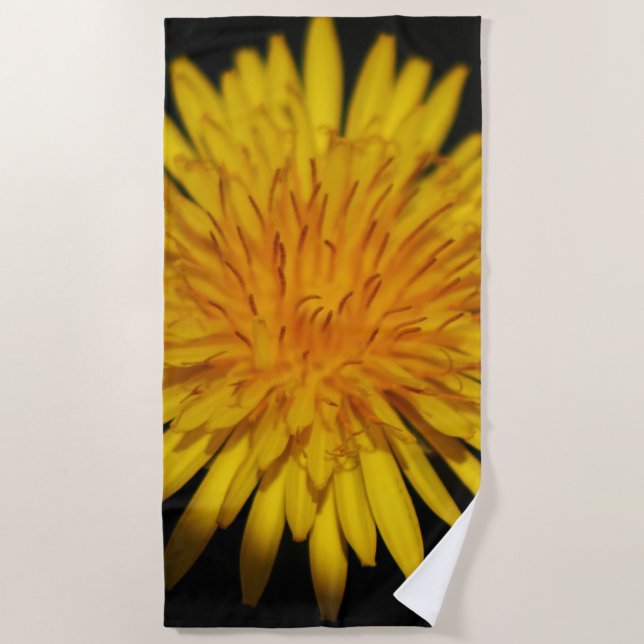 Dandelion Blume btcna Strandtuch (Vorderseite)