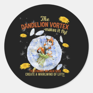 Dandelion-Blume - Fakten zum Wissenschaftsstandort Runder Aufkleber