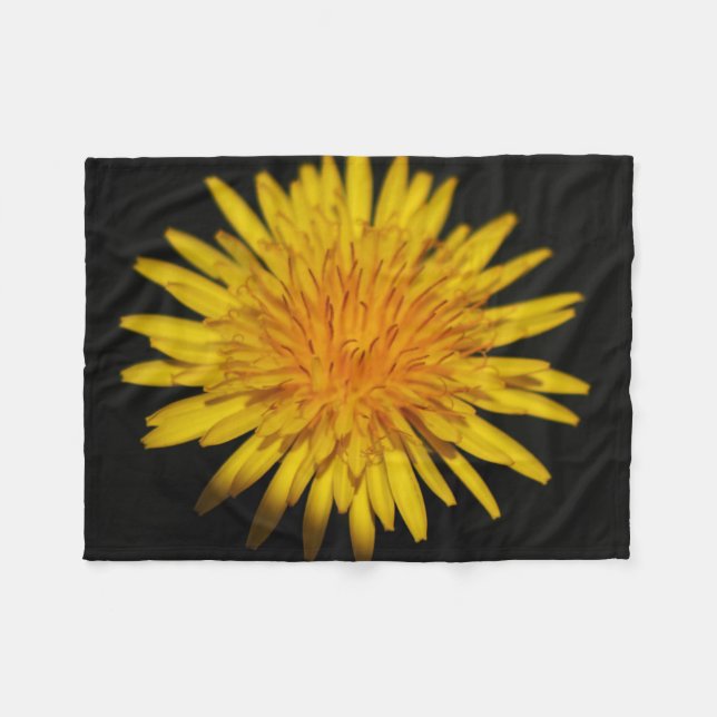 Dandelion-Blume fbcnm Fleecedecke (Vorderseite (Horizontal))