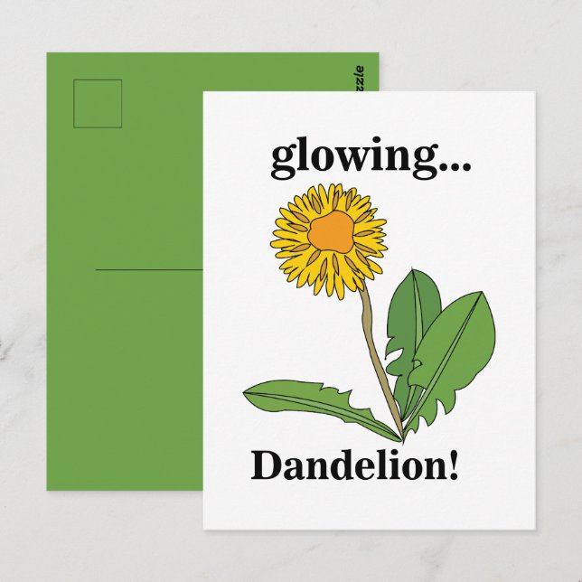 Dandelion Blume Floral Postkarte (Vorne/Hinten)