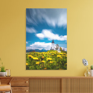 Dandelion-Blume in der Kirche des Primus Jamnik Sl Leinwanddruck
