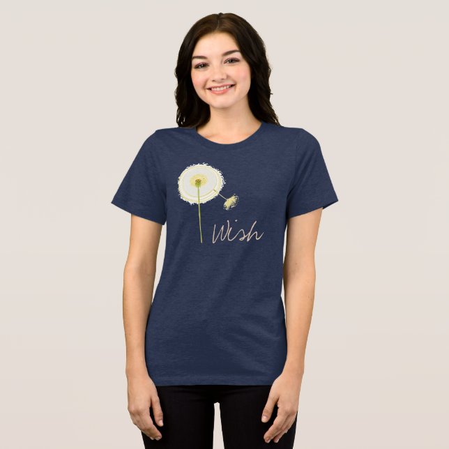 Dandelion-Blume Tri-Blend Shirt (Vorderseite voll)