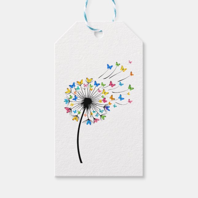 Dandelion butterfly flow geschenkanhänger (Vorderseite)