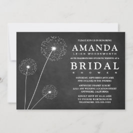 Dandelion Chalkboard Bridal Dusche Einladungen