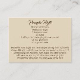 Dandelion Country Wedding Signature Drink Rezept Begleitkarte
