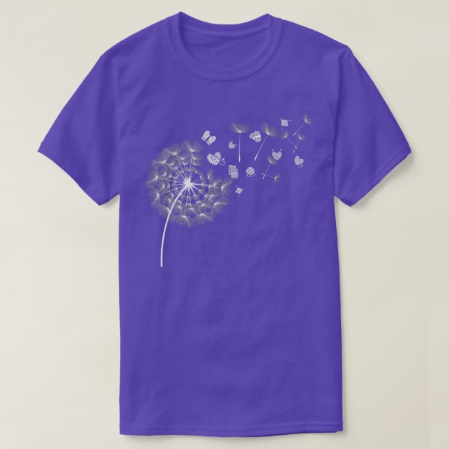 Dandelion Crocheter Yarn Knit Floral Knitter Funny T-Shirt (Design vorne)