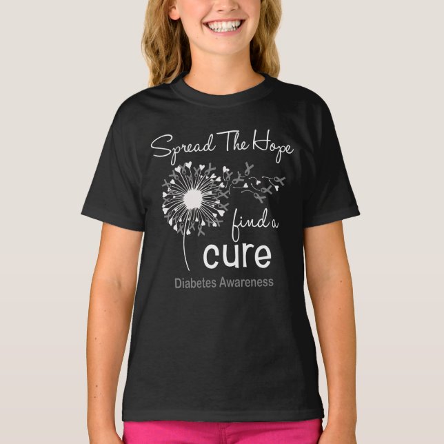 Dandelion Diabetes Awareness T-Shirt (Vorderseite)