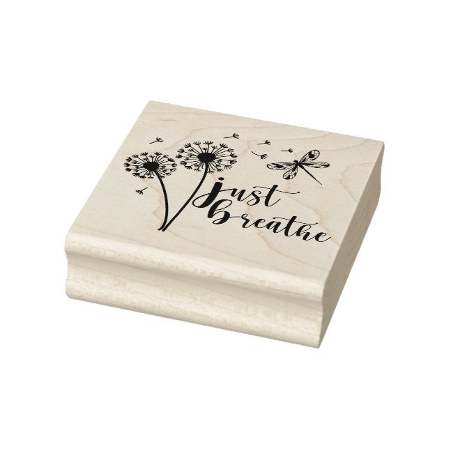 Dandelion Dragonfly Atmen Sie einfach ein Gummistempel (Stempel)