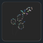Dandelion Draquelly Flower Floral Draquelly Tree Quadratischer Aufkleber<br><div class="desc">Dandelion Draquelly Flower Floral Draquelly Tree</div>