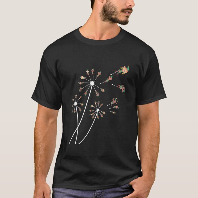 Dandelion ELF Flower Christmas Cute ELF Lovers ELF T-Shirt (Vorderseite)