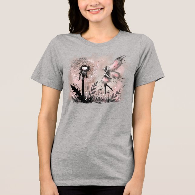 Dandelion Fairy Tri-Blend Shirt (Vorderseite)