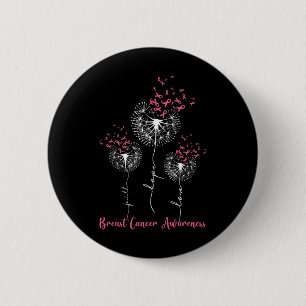 Dandelion Faith Hope Liebe Brustkrebs Bewusstsein Button