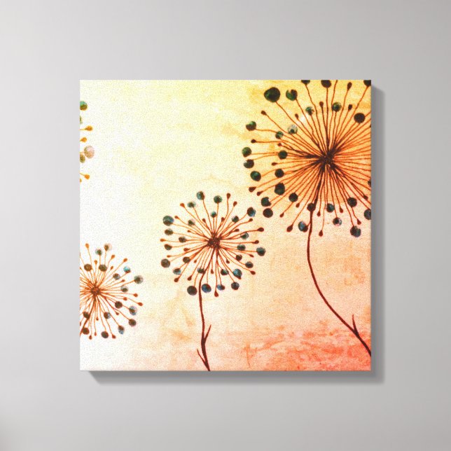 Dandelion Finger Prints Leinwanddruck (Vorderseite)