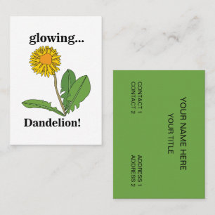 Dandelion Floral Makeup Artist Stylist Visitenkarte