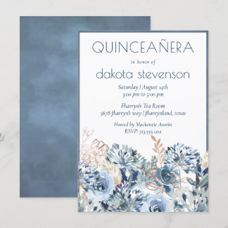 Dandelion Floral | Mute Bouquet Quiceanera Einladung