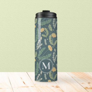 Dandelion Floral Weed Muster Thermosbecher