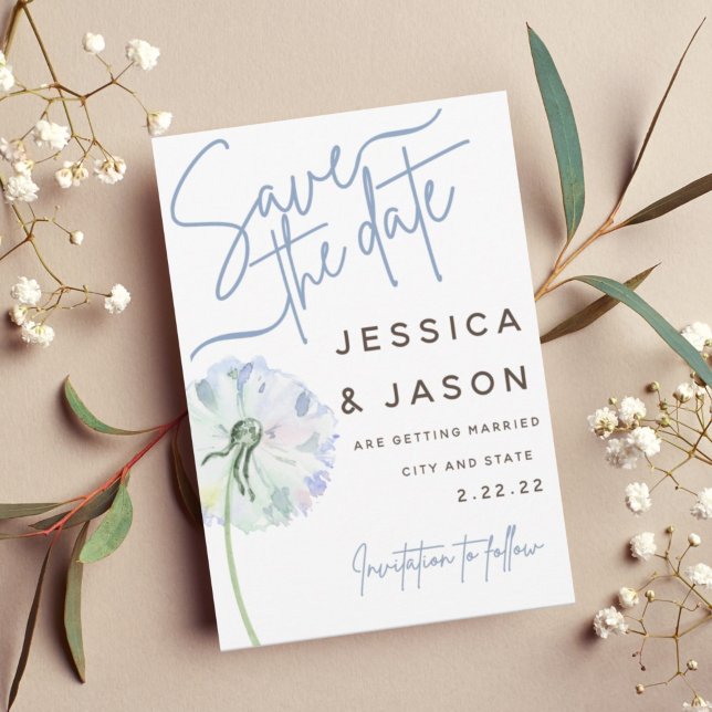 Dandelion Foto Collage Save the Date Einladung (Von Creator hochgeladen)