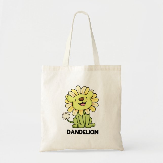 Dandelion Funny Lion Pun Tragetasche (Vorne)