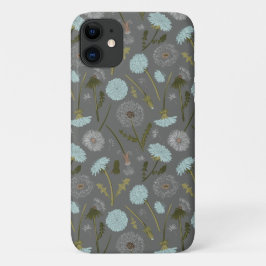 Dandelion Gray Blue Floral Pattern Case-Mate iPhone Hülle
