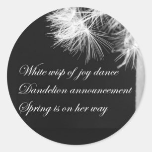 Dandelion Haiku Sticker