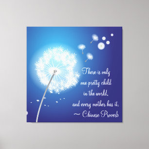 Dandelion inspirant pour toile enveloppée par la m