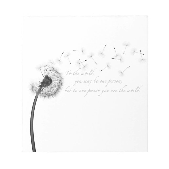 Dandelion Inspiration Notepad Notizblock (Vorderseite)