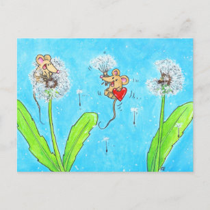 Dandelion Mice Postkarte