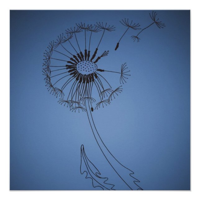 dandelion minimalistic flo poster (Vorderseite)