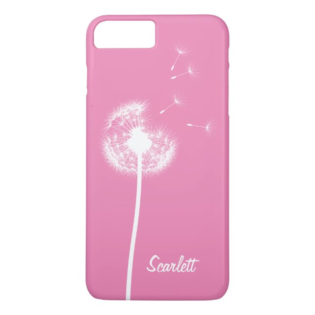 Dandelion Monogram Pink iPhone 7 Plus Case-Mate iPhone Hülle (Rückseite)