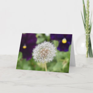 Dandelion & pansies carte de voeux