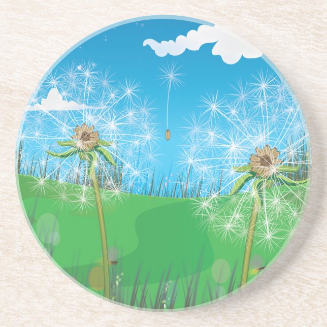 Dandelion-Pflanze Untersetzer (Vorne)