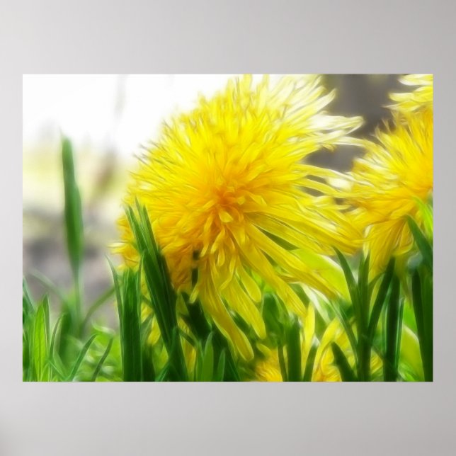 Dandelion Portrait Poster (Vorne)