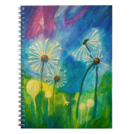 Dandelion Puffs Watercolor Notizblock