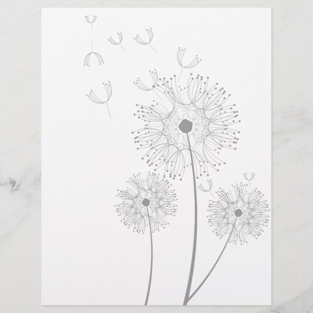 Dandelion purer moderner Blume (Vorderseite)