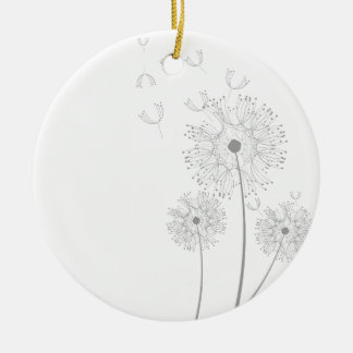 Dandelion purer moderner Blume Keramikornament