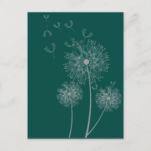 Dandelion purer moderner Blume Postkarte