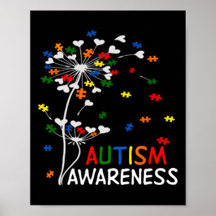 Dandelion Puzzle Piece Coole Autismus Bewusstsein Poster