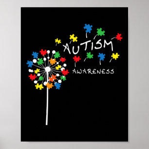 Dandelion Puzzle Piece Coole Autismus Bewusstsein Poster