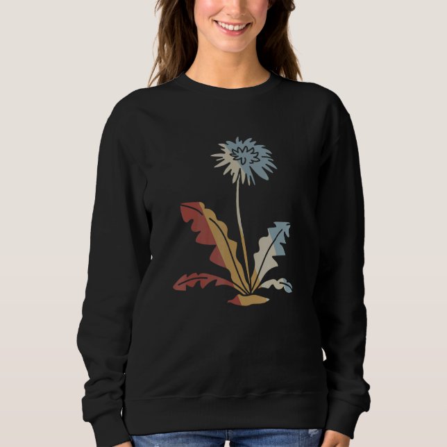 Dandelion Retro Style Vintag 1 Sweatshirt (Vorderseite)