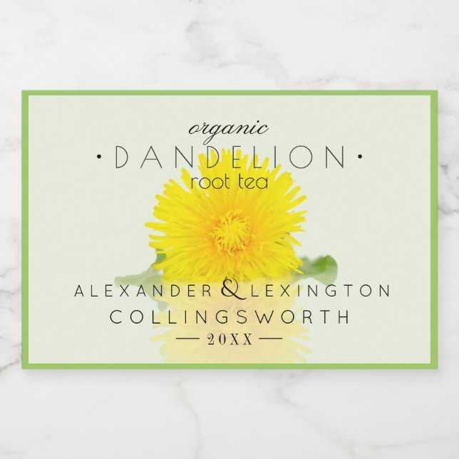 Dandelion Root Tea Homemade Lebensmitteletikett (Einzelnes Label)