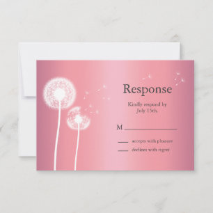 Dandelion RSVP en or Rose et gris