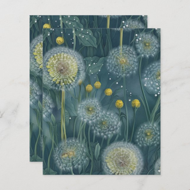 Dandelion Scrapbook Paper (Vorne/Hinten)