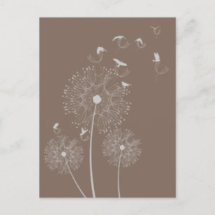 Dandelion Seed Dives Postkarte