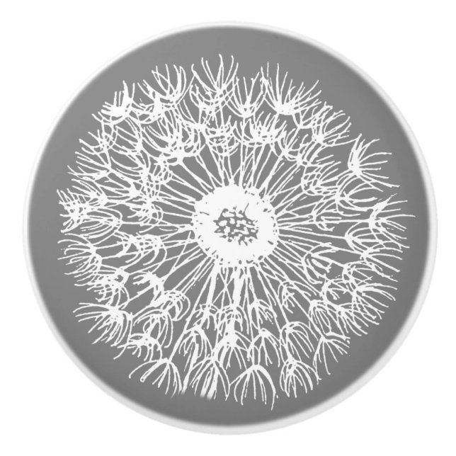 Dandelion Seed Make a Wish Drawer Keramikknauf (Vorderseite)
