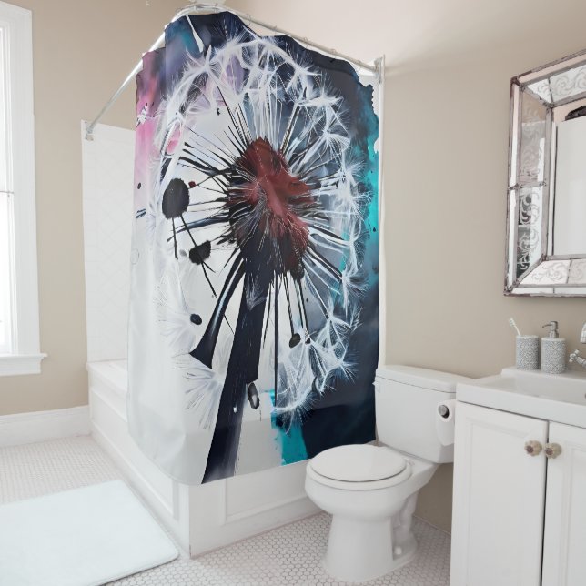 dandelion shower curtain duschvorhang (Beispiel)