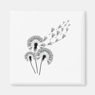 Dandelion Shuttle Shirt für Badminton Player Badmi Magnet