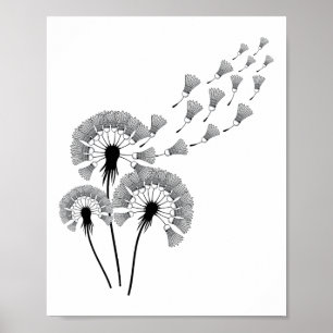 Dandelion Shuttle Shirt für Badminton Player Badmi Poster