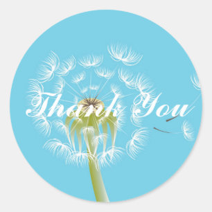 Dandelion sky Vielen Dank Runder Aufkleber